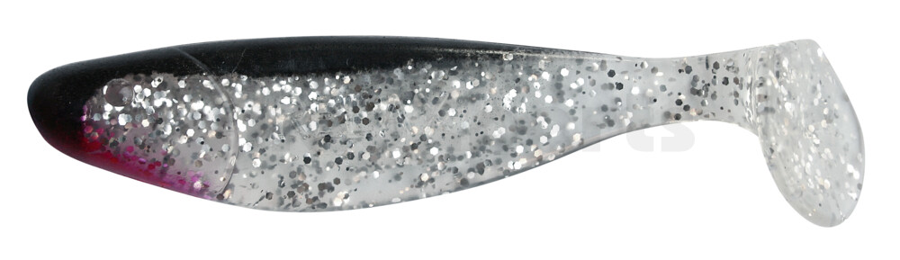 000310065 Jankes 4" (ca. 11,0 cm) klar silber-Glitter / schwarz