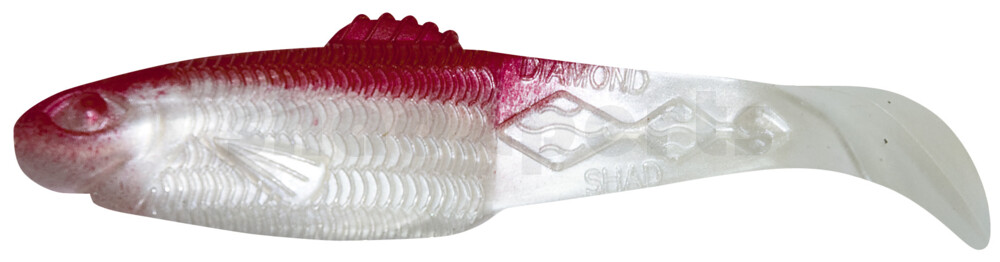 001413009 Diamond Shad 5" (ca. 13,5 cm) perlweiss / rot