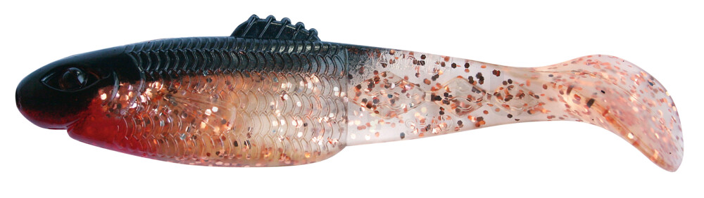 001413078C Diamond Shad 5" (ca. 13,5 cm) klar kupfer Glitter