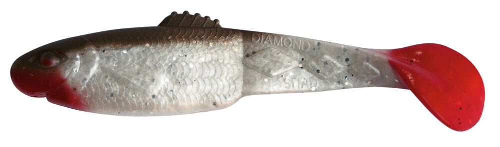 001413166 Diamond Shad 5" (ca. 13,5 cm) perlweiss-Glitter / braun
