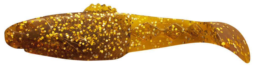 001413220 Diamond Shad 5" (ca. 13,5 cm) bernstein gold-Glitter