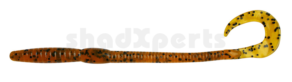 0021704 Ringgrub(Huchenzopftwister) 6" (ca. 16 cm) bernstein-schwarzer Glitter