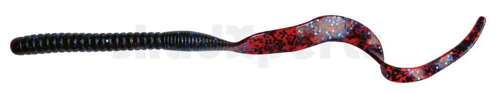 0022101 Ringgrub(Huchenzopftwister) 8"(ca.22cm) clear rot-electric-blue-gl.