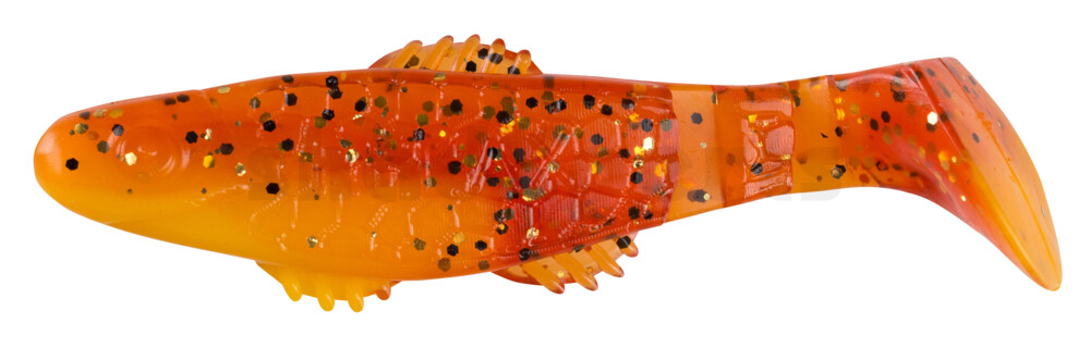 001008B017 Killer Shad 3" (ca. 8,0 cm) gelb / motoroil Glitter