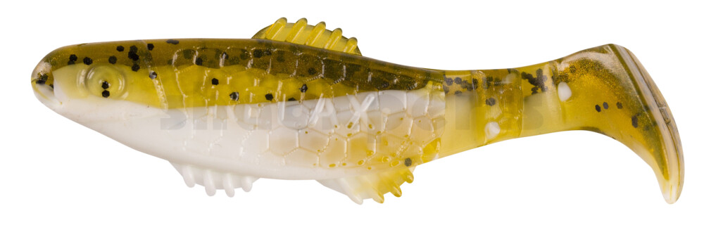 001008B072 Killer Shad 3" (ca. 8,0 cm) reinweiss / olivebraun-Glitter