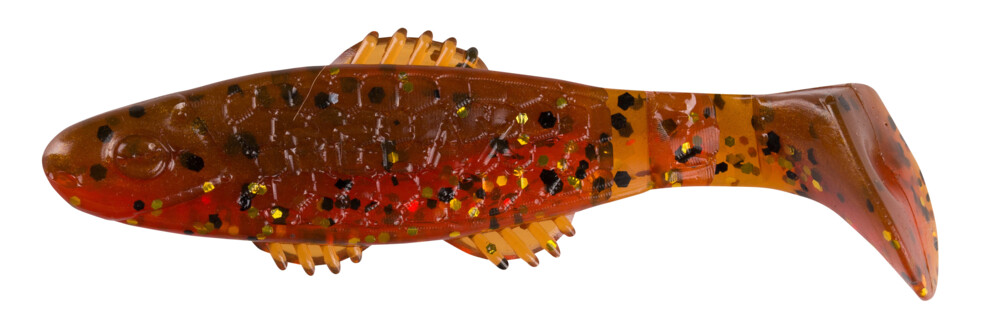 001008B301 Killer Shad 3" (ca. 8,0 cm) rootbeer Glitter / brown olive tree Glitter