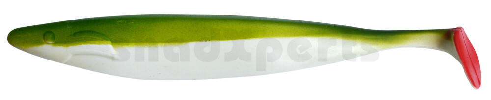 000430113 Megalodon 12" (ca. 30,0 cm) reinweiss / boddengrün