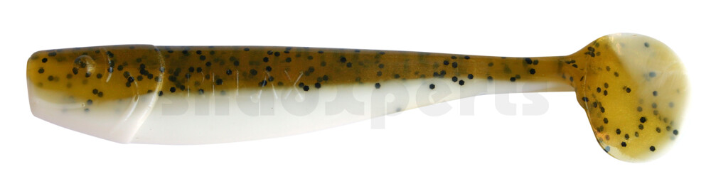 002014B072 King-Shad 5" (ca. 14,0cm) reinweiss / olivebraun-Glitter