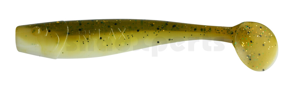 002014B188 King-Shad 5" (ca. 14,0cm) reinweiss / olive-tree-Glitter