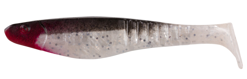 000812032 Shark 4" (ca. 11,0 cm) perlweiss-Glitter / schwarz