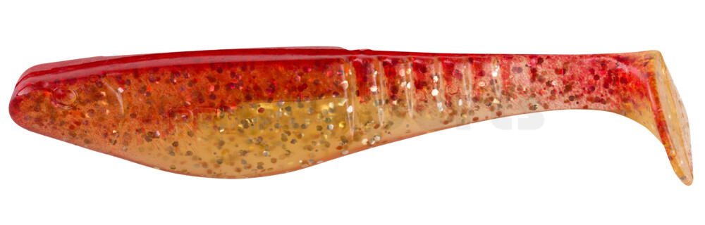 000812079 Shark 4" (ca. 11,0 cm) klar gold-Glitter / rot