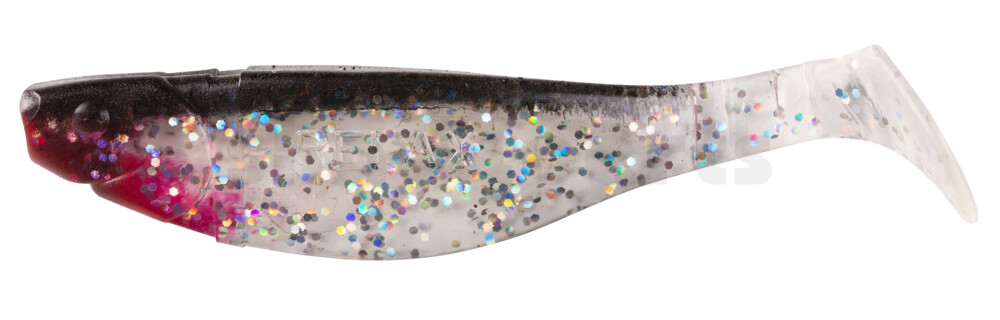 000212065 Kopyto-River 4" (ca. 11,0 cm) klar silber-Glitter / schwarz