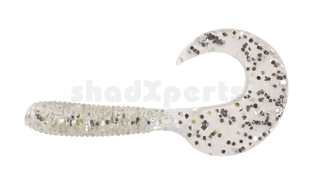 000606022 Twister 2,5" regulär (ca. 6,0 cm) klar silber glitter