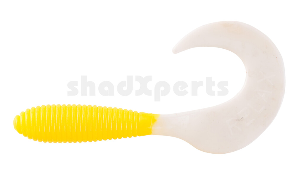 000607054 Twister 3" regulär (ca. 7,0 cm) gelb / reinweiss