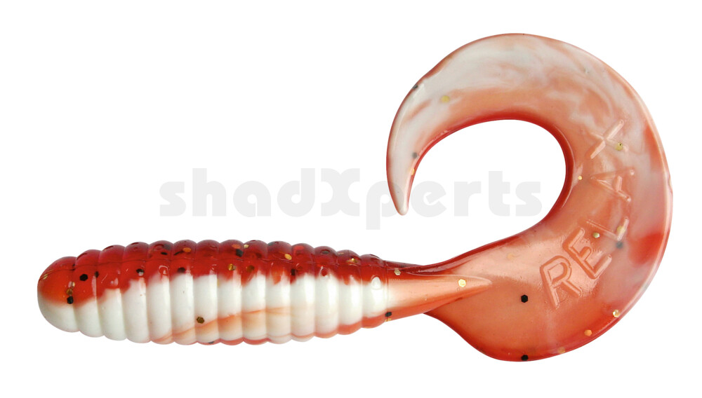 000508B907 Twister 4" laminiert (ca. 8,0 cm) reinweiss / motoroil schwarz, gold glitter