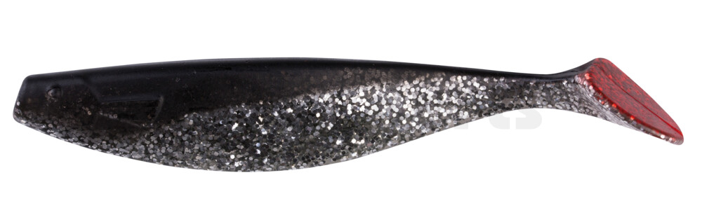 000416065 Xtra-Soft 6" (ca. 16,0 cm) klar silber-Glitter / schwarz