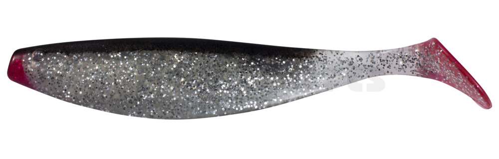 000423065 Xtra-Soft 9" (ca. 23,0 cm) klar silber-Glitter / schwarz