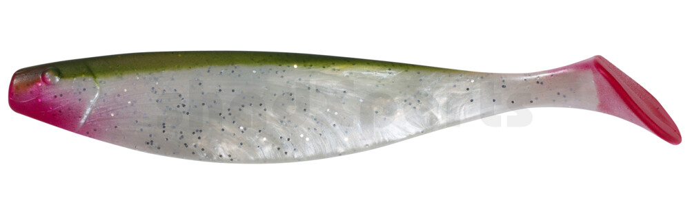 000423135 Xtra-Soft 9" (ca. 23,0 cm) perlweiss-Glitter / boddengrün