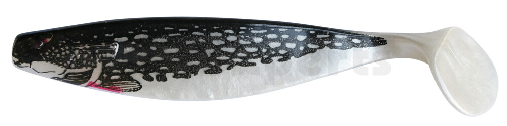 000416-007PIB Xtra-Soft-Nature 6" (ca. 16,0 cm) perlweiss / Hecht (schwarz)