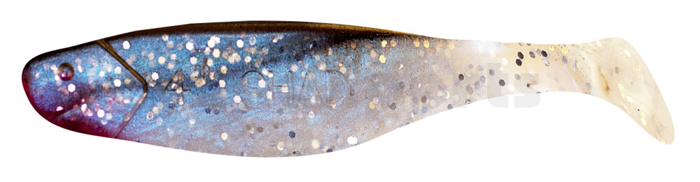 000411044 Xtra-Soft 4" (ca. 11,5 cm) blauperl-Glitter / schwarz