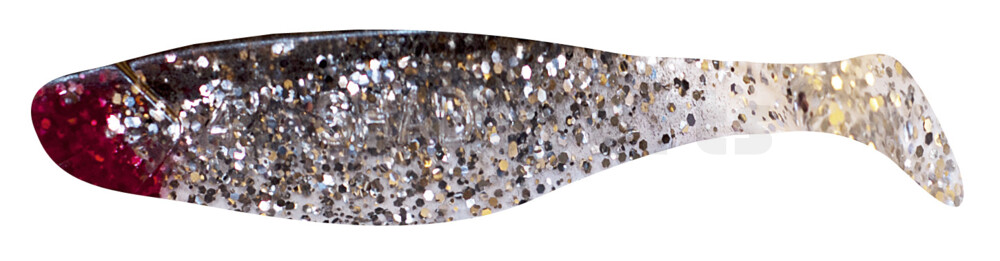 000411065 Xtra-Soft 4" (ca. 11,5 cm) klar silber-Glitter / schwarz