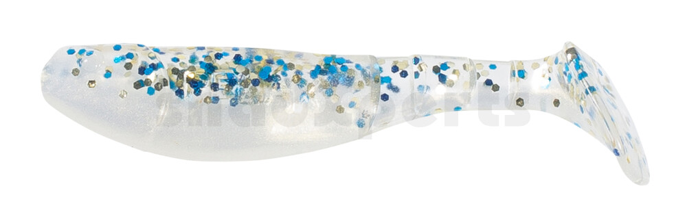 000207B099 Kopyto-Classic 2,5" (ca.7,0 cm) goldperl / klar blau Glitter