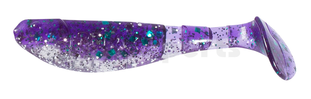 000207B308 Kopyto-Classic 2,5" (ca.7,0 cm) klar silber Glitter / purpur Glitter