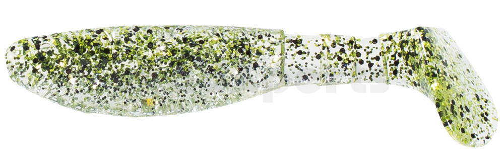 000208B303 Kopyto-Classic 3" (ca. 8,0 cm) klar silber Glitter / chartreuse Glitter