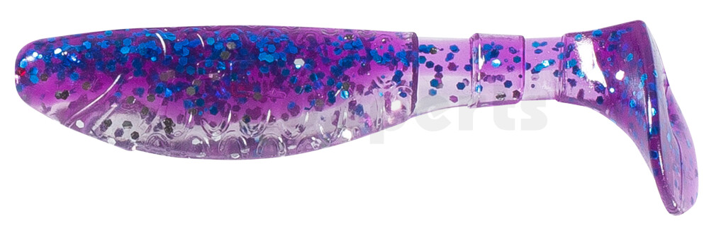 000208B314 Kopyto-Classic 3" (ca. 8,0 cm) klar silber Glitter / violett-electric blue Glitter