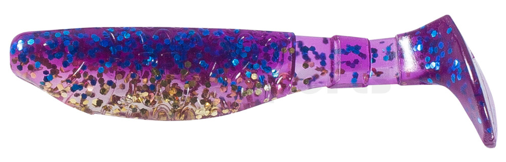 000208B313 Kopyto-Classic 3" (ca. 8,0 cm) klar gold Glitter  / violett-electric blue Glitter