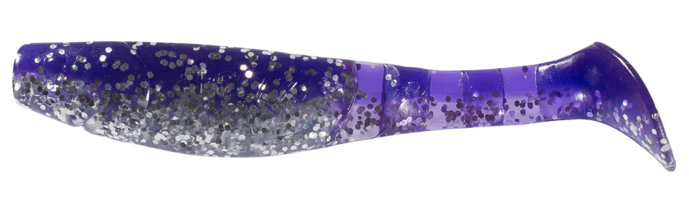 000211B308 Kopyto-Classic 4" (ca. 11,0 cm) klar silber Glitter / purpur Glitter