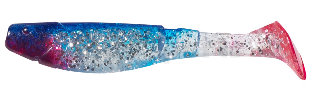 000211085 Kopyto-Classic 4" (ca. 11,0 cm) klar silber-Glitter / blau