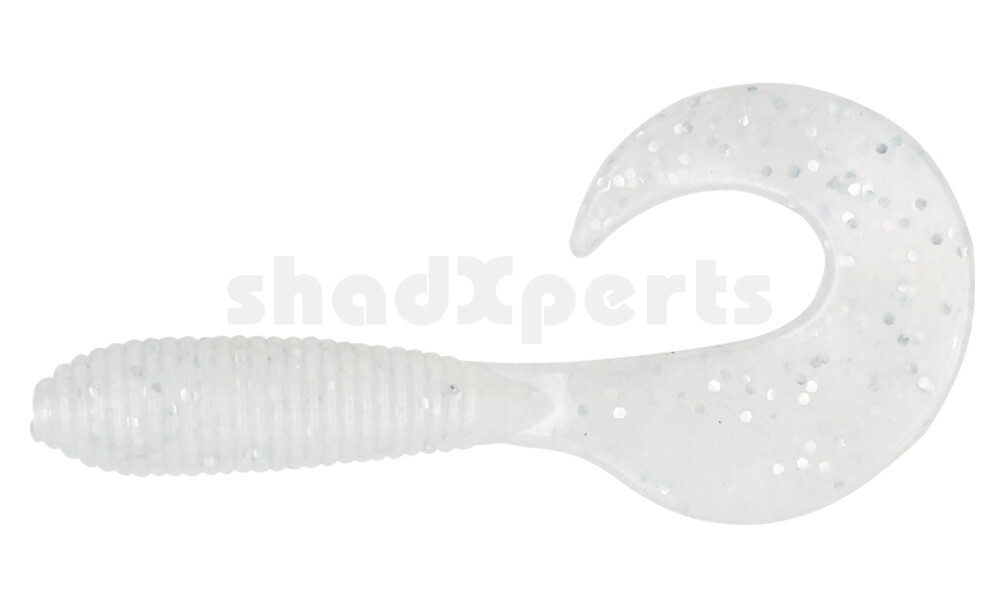 000607005 Twister 3" regulär (ca. 7,0 cm) perlweiss glitter