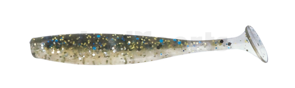 003407B587 Bass Shad 2,5“ (ca. 7 cm) clear sand / smoke blue gold glitter