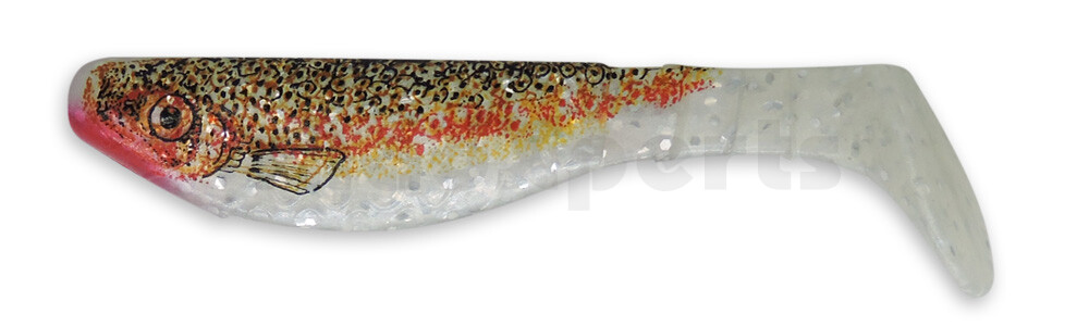 000208031F Kopyto-Nature 3" (ca. 8,0 cm) perlweiss-Glitter / Bachforelle