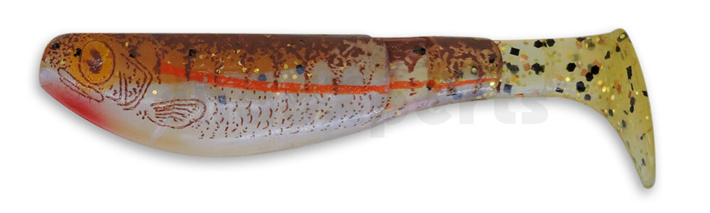 000208B031ZB Kopyto-Nature 3" (ca. 8,0 cm) blauperl / klar salt´n pepper Glitter / Zander / Bauch: braun