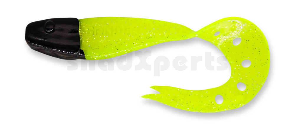 006021066BH Sandra 4,5" ( ca. 12 cm) grün(chartreuse)-Glitter / Black Head