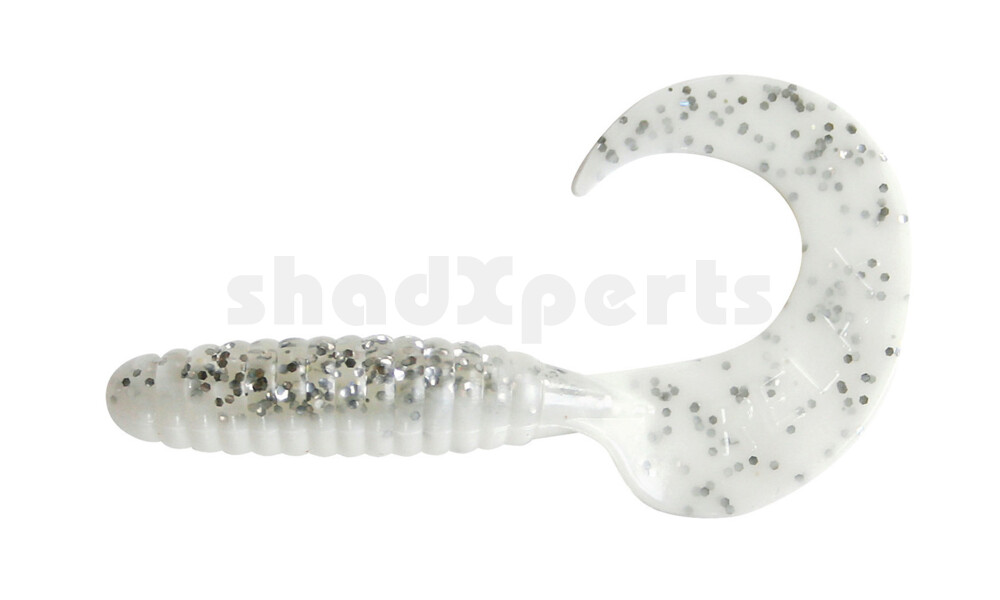 000508B008 Twister 4" laminiert (ca. 8,0 cm) reinweiss / klar salt´n pepper glitter