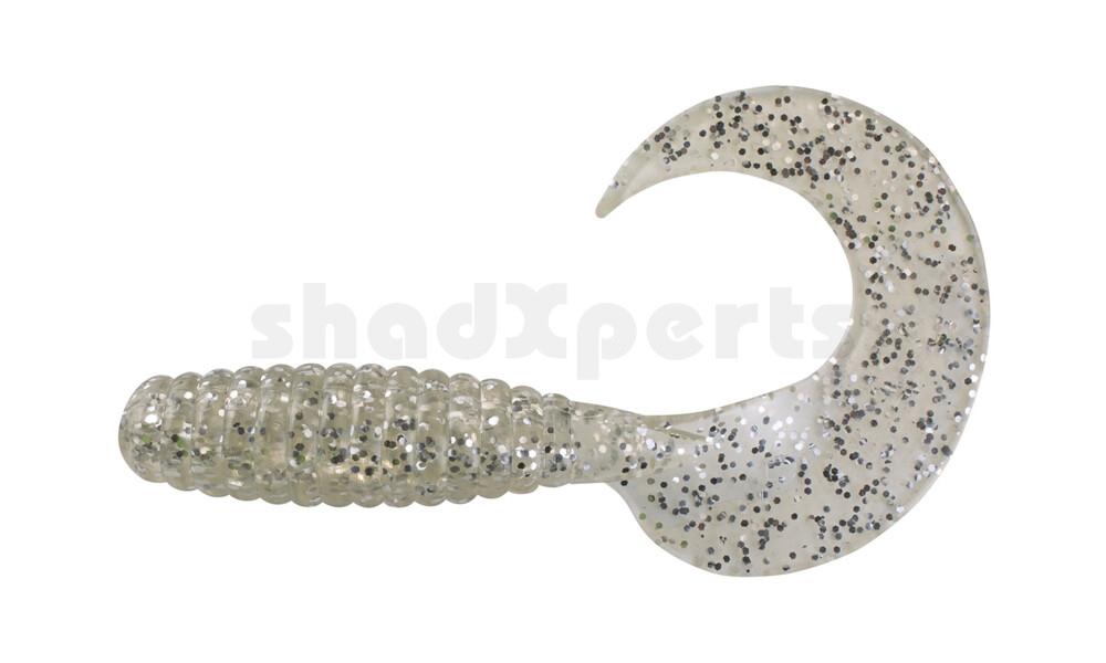 000613022 Xtra Fat Grub 5,5" regulär (ca. 13,0 cm) klar silber glitter