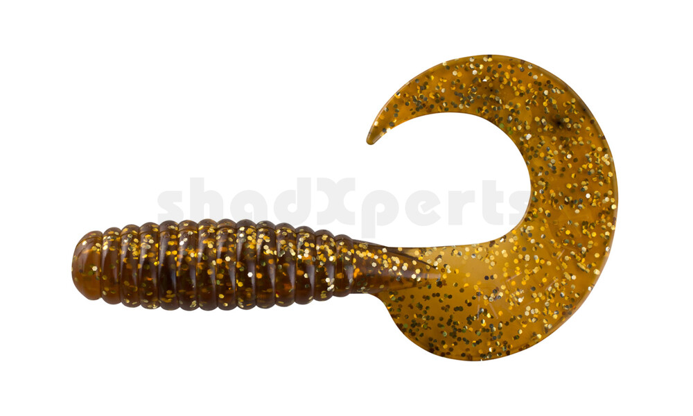 000613101 Xtra Fat Grub 5,5" regulär (ca. 13,0 cm) klar bernstein glitter