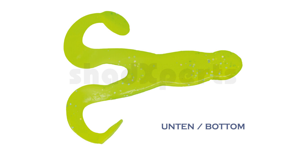 000305B034 Turbofrog 2" (ca.5,0 cm) fluogelb  / fluogrün-Glitter