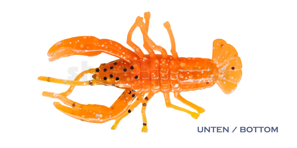 002304CF-13 Baby Crawfish 1" (4,5cm) orange-braun grober,schwarzer Glitter