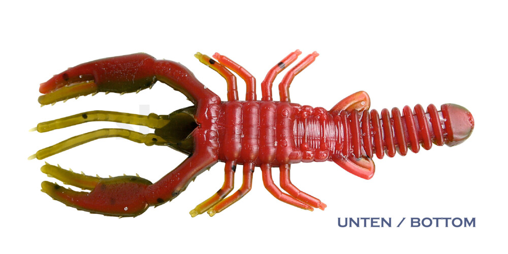 002307011 Baby Crawfish 3" (ca. 7 cm) Red Shad/Green Flake