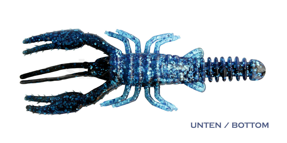 002307005 Baby Crawfish 3" (ca. 7 cm) Black Blue/Electric Blue