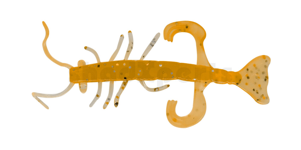 002208B023 Shrimp 3" (ca. 8,0 cm) goldperl / motoroil Glitter