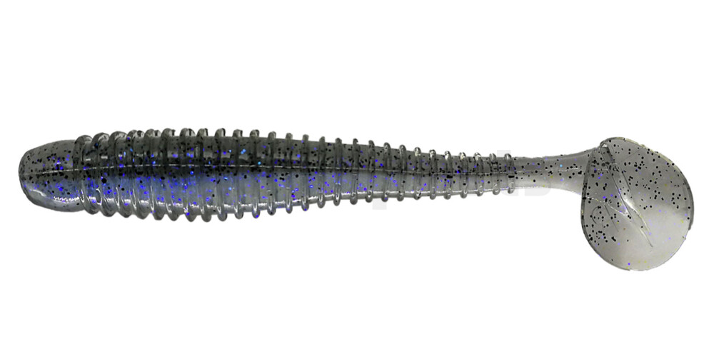 004013B031 Texas 5" (ca. 13 cm) blauperl / klar salt´n pepper Glitter