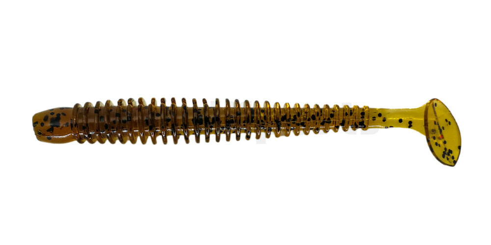 004010218 Texas 4" (ca. 10 cm) klar bernstein schwarzer Glitter