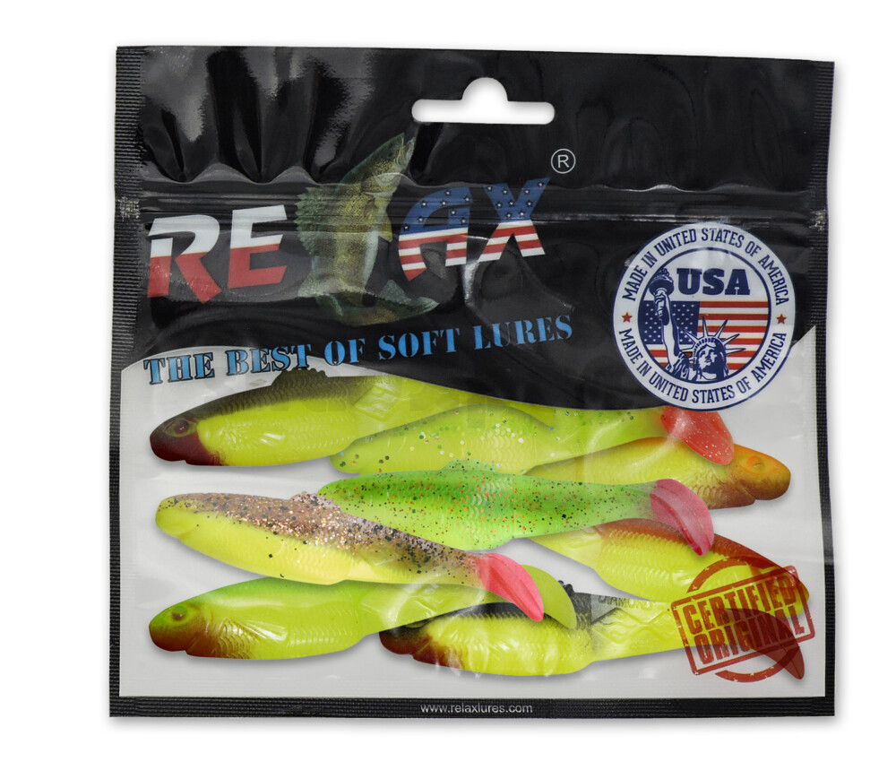 001407MIX2 Diamond-Shad 2,5" Farbmix fluo Original Relax ZIP BAG (wiederverschließbar)