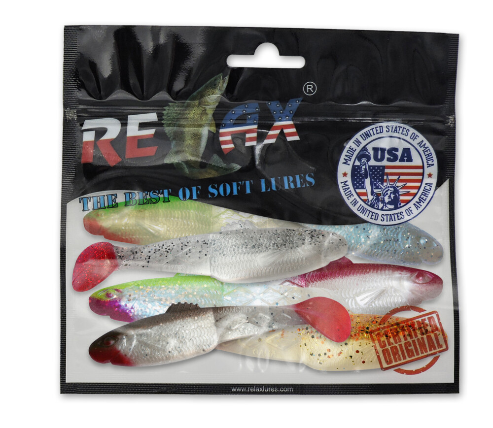 001410MIX3 Diamond-Shad 3,5" Farbmix perl Original Relax ZIP BAG (wiederverschließbar)