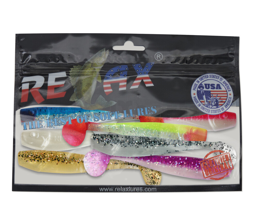 002011MIX4 King Shad 4" Farbmix perl Original Relax ZIP BAG (wiederverschließbar)